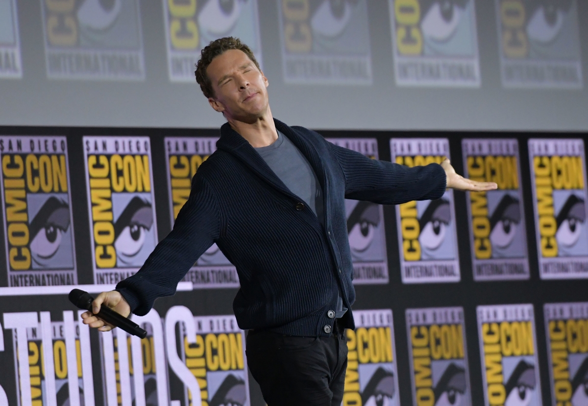 Benedict Cumberbatch at the 'Doctor Strange in the Multiverse of Madness' during the Marvel panel in Hall H of the Convention Center during Comic Con