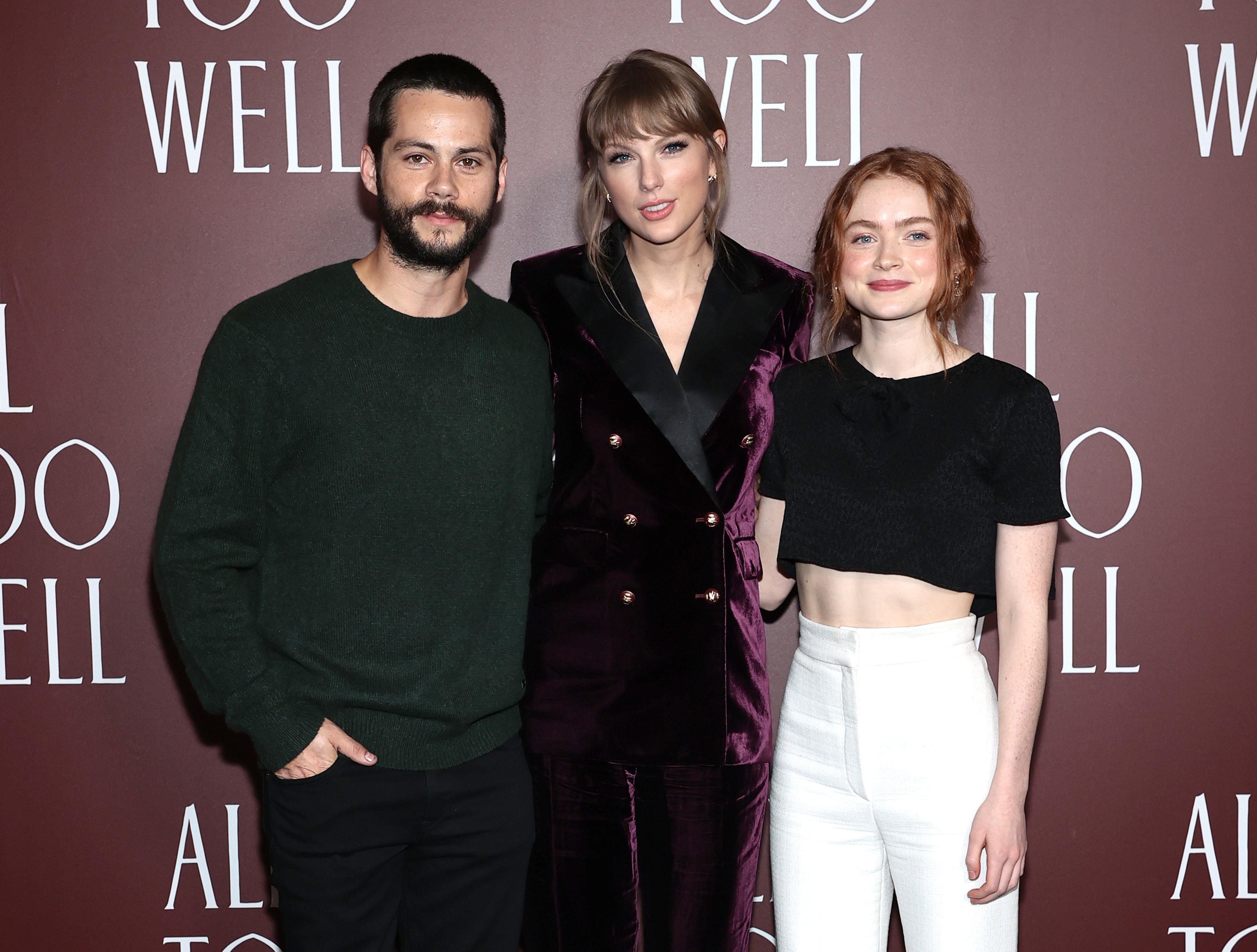 Dylan O'Brien, Taylor Swift, and Sadie Sink attend the premiere of 'All Too Well: The Short Film'