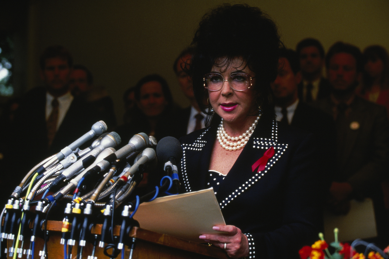 Elizabeth Taylor testifies about AIDS before the Senate Labor and Human