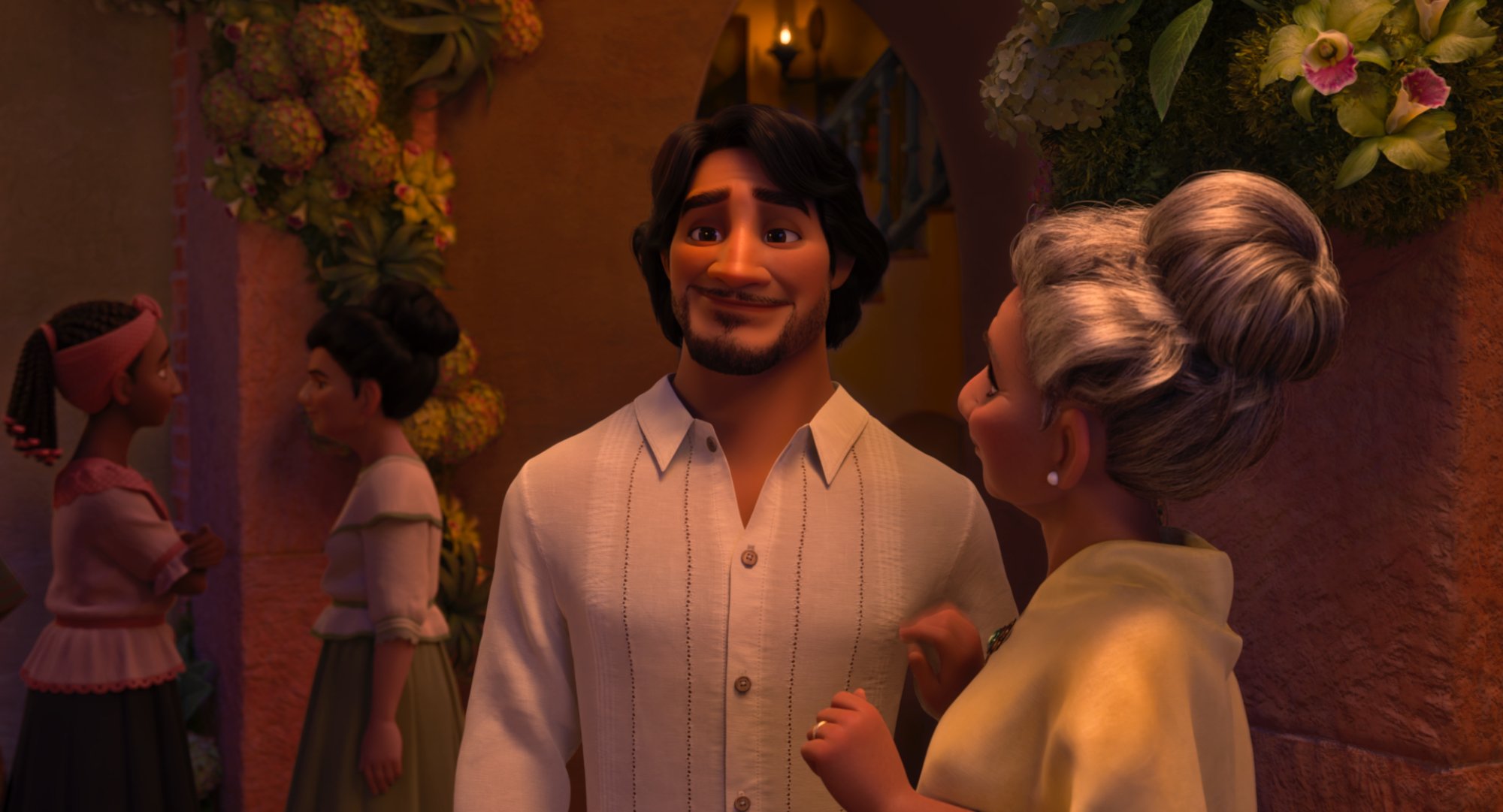 'Encanto' Mariano (voiced by Maluma) smiling wearing a collared shirt