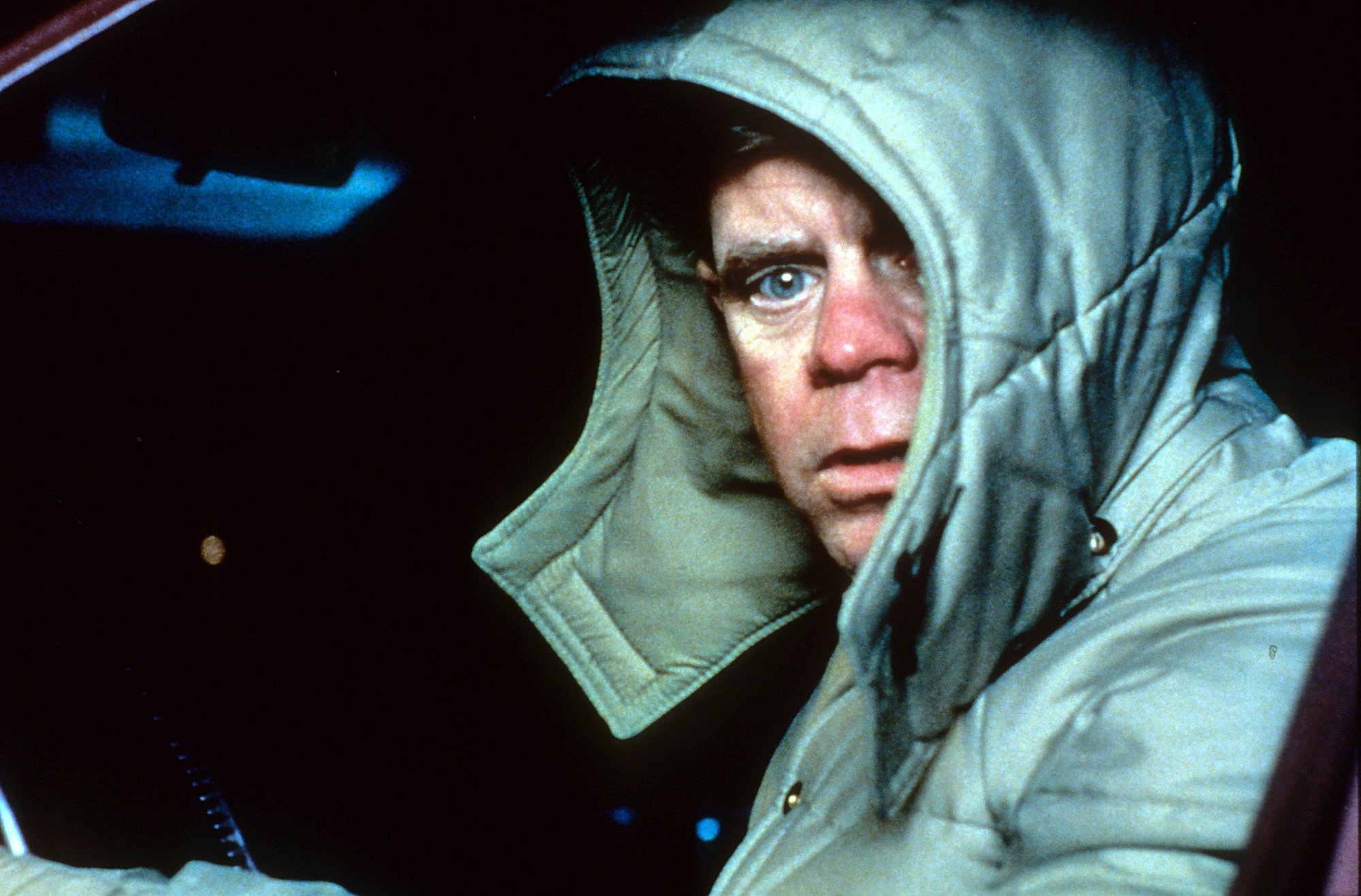 'Fargo' William H. Macy as Jerry Lundegaard with a hood on