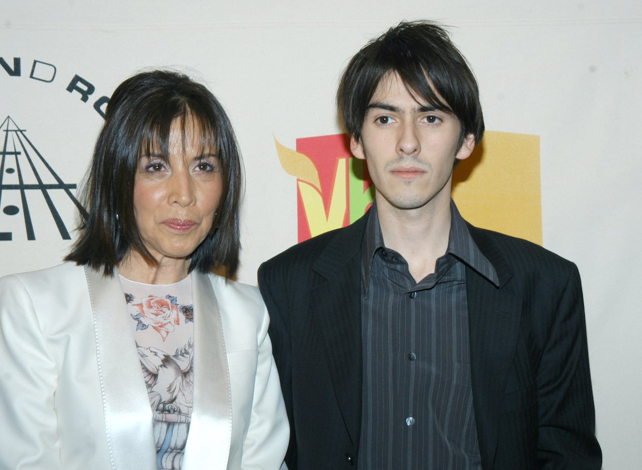 George Harrison's wife, Olivia, and their son, Dhani, at the 2004 Rock & Roll Hall of Fame inductions.