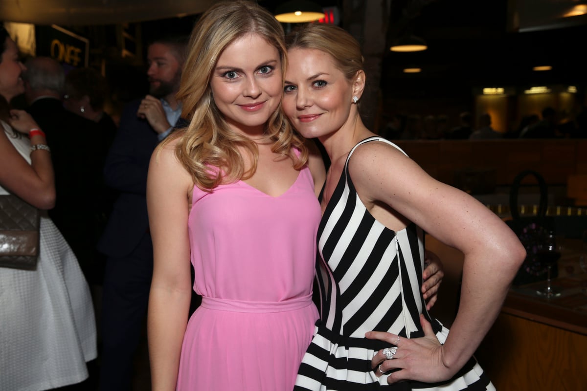 'Ghosts' Rose McIver and Jennifer Morrison from 'Once Upon a Time' cast and crew celebration of the 100th episode