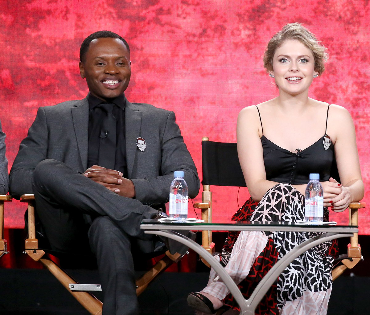 Malcolm Goodwin and 'Ghosts' star Rose McIver from 'iZombie' TV show at 2017 Winter TCA Tour Panels