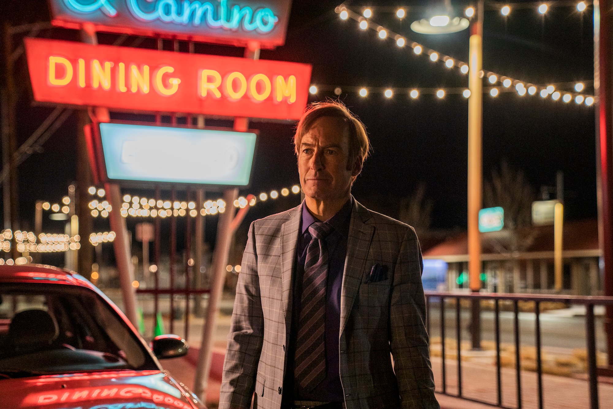 'Better Call Saul' final season photo shows Bob Odenkirk standing in El Camino parking lot