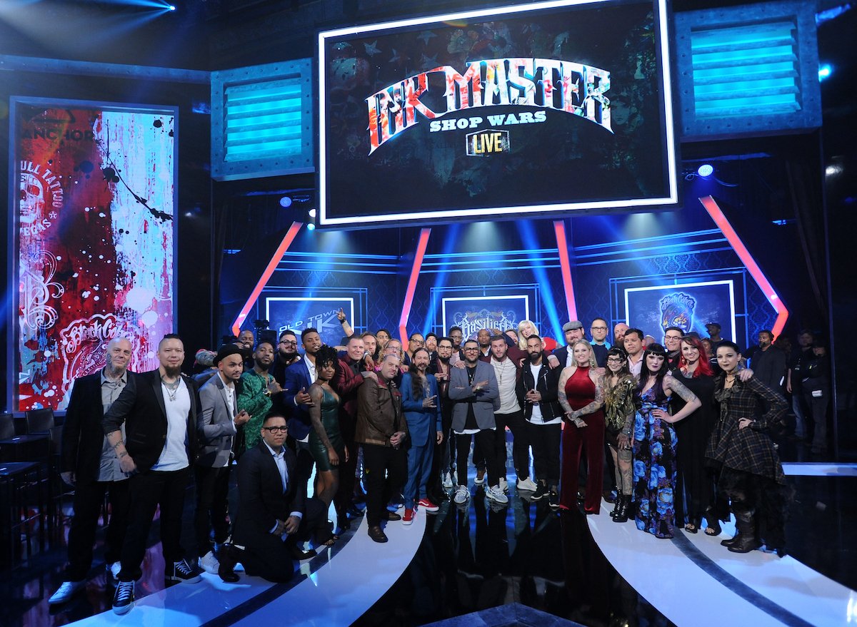 Ink Master Season 9 cast poses for a photo during the finale at the Manhattan Center in September 2017 in New York