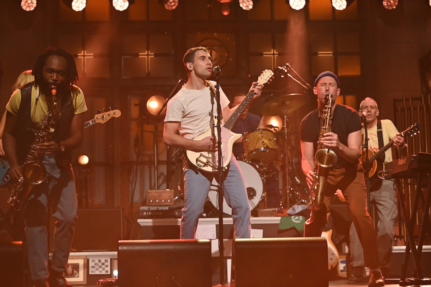 Musical guest Bleachers performs 'How Dare You Want More' on 'Saturday Night Live'