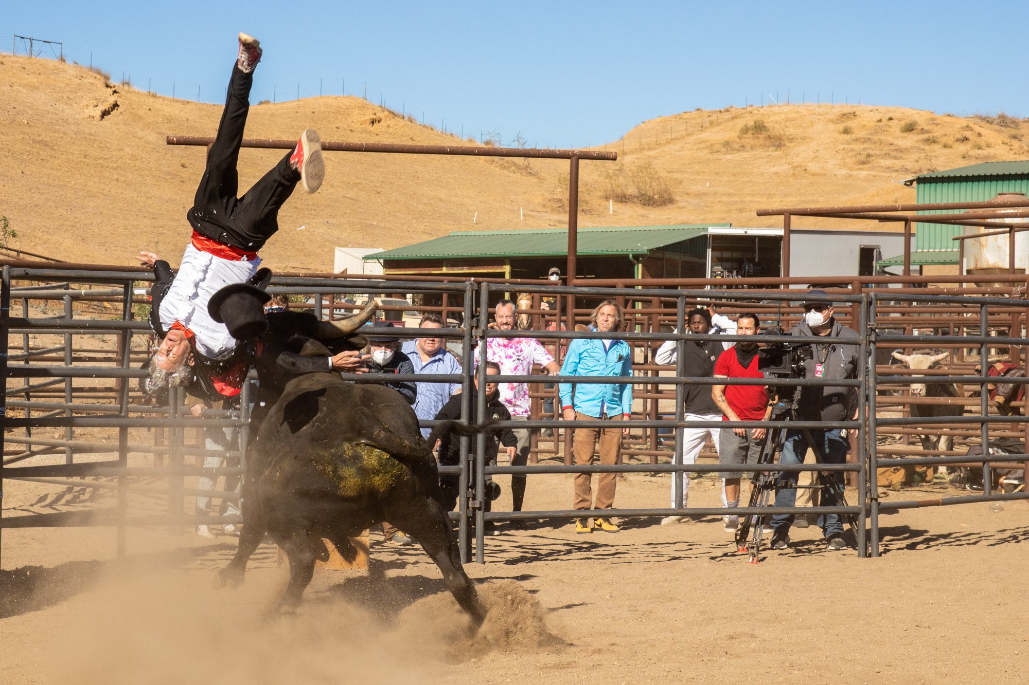 'Jackass Forever' Johnny Knoxville getting hit by a bull