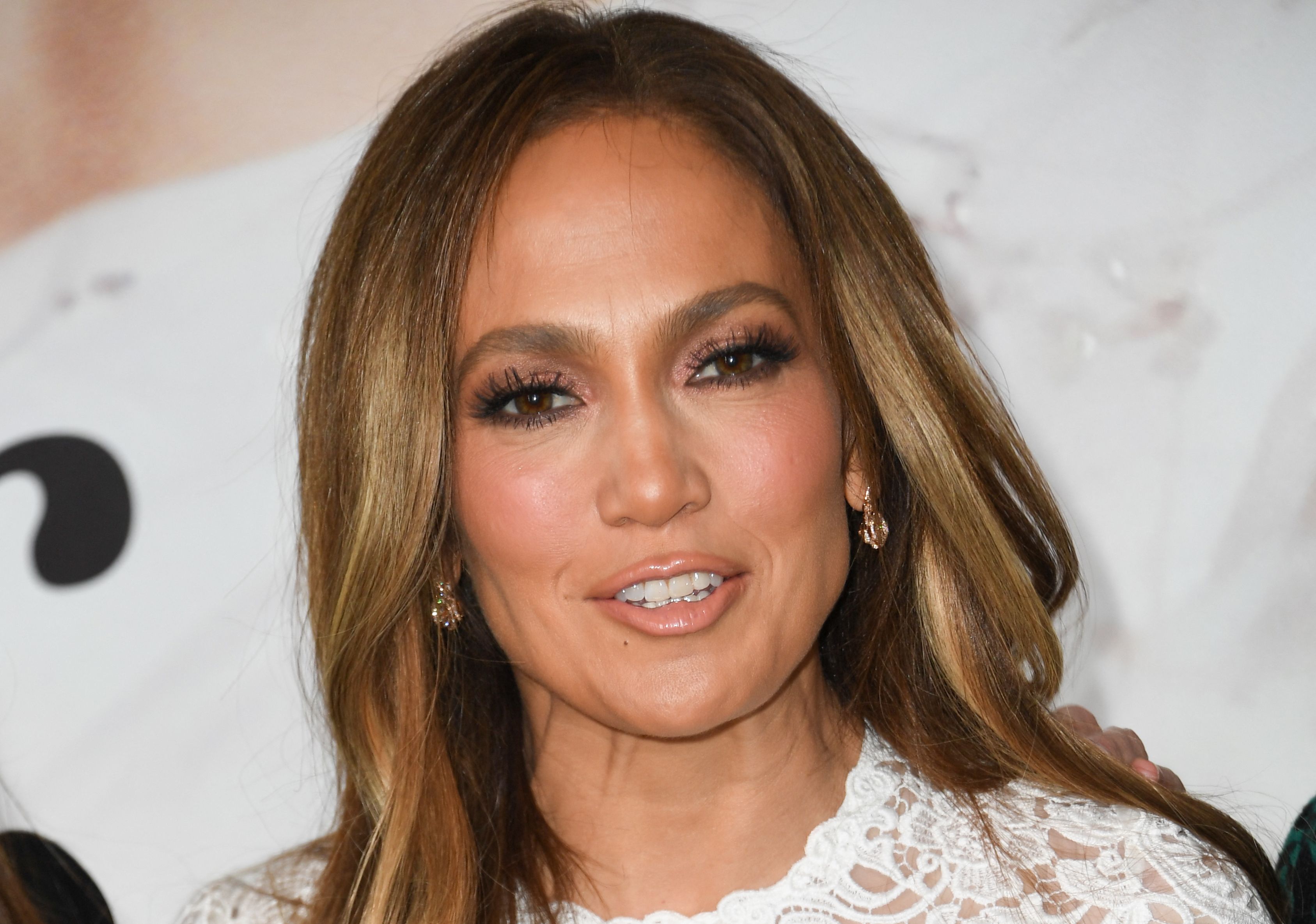 Jennifer Lopez walks the red carpet at the 'Marry Me' premiere.