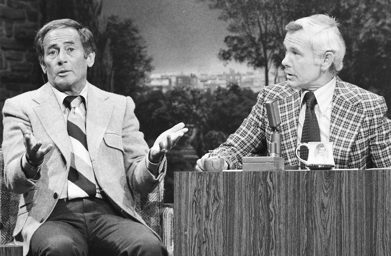 Joey Bishop during an interview with Host Johnny Carson on Feb. 24th, 1976
