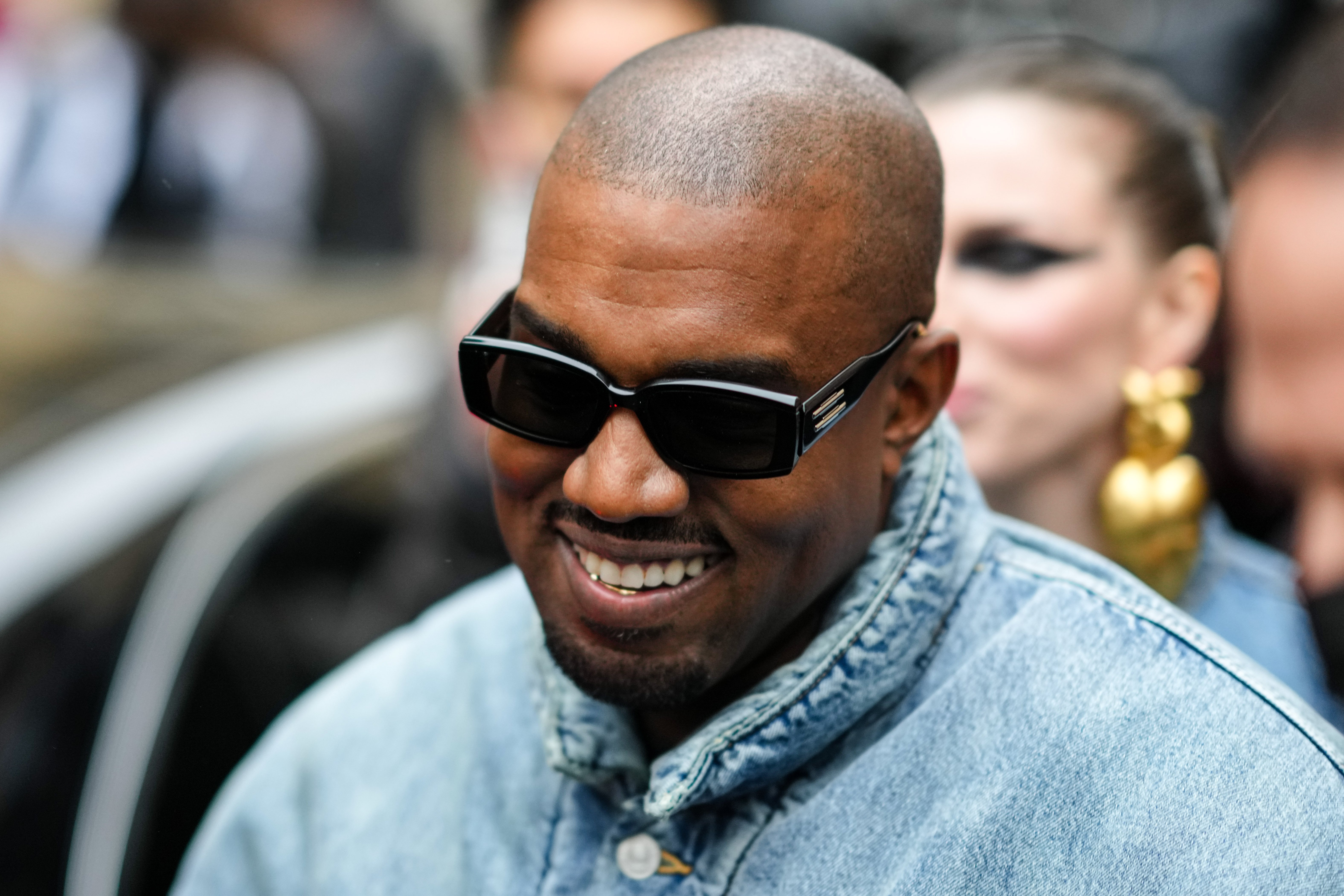 Ye (Kanye West) is seen, outside Kenzo, during Paris Fashion Week