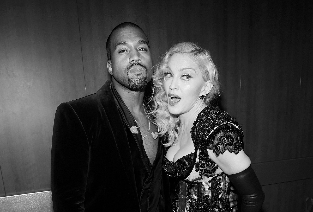 Kanye West posing with Madonna