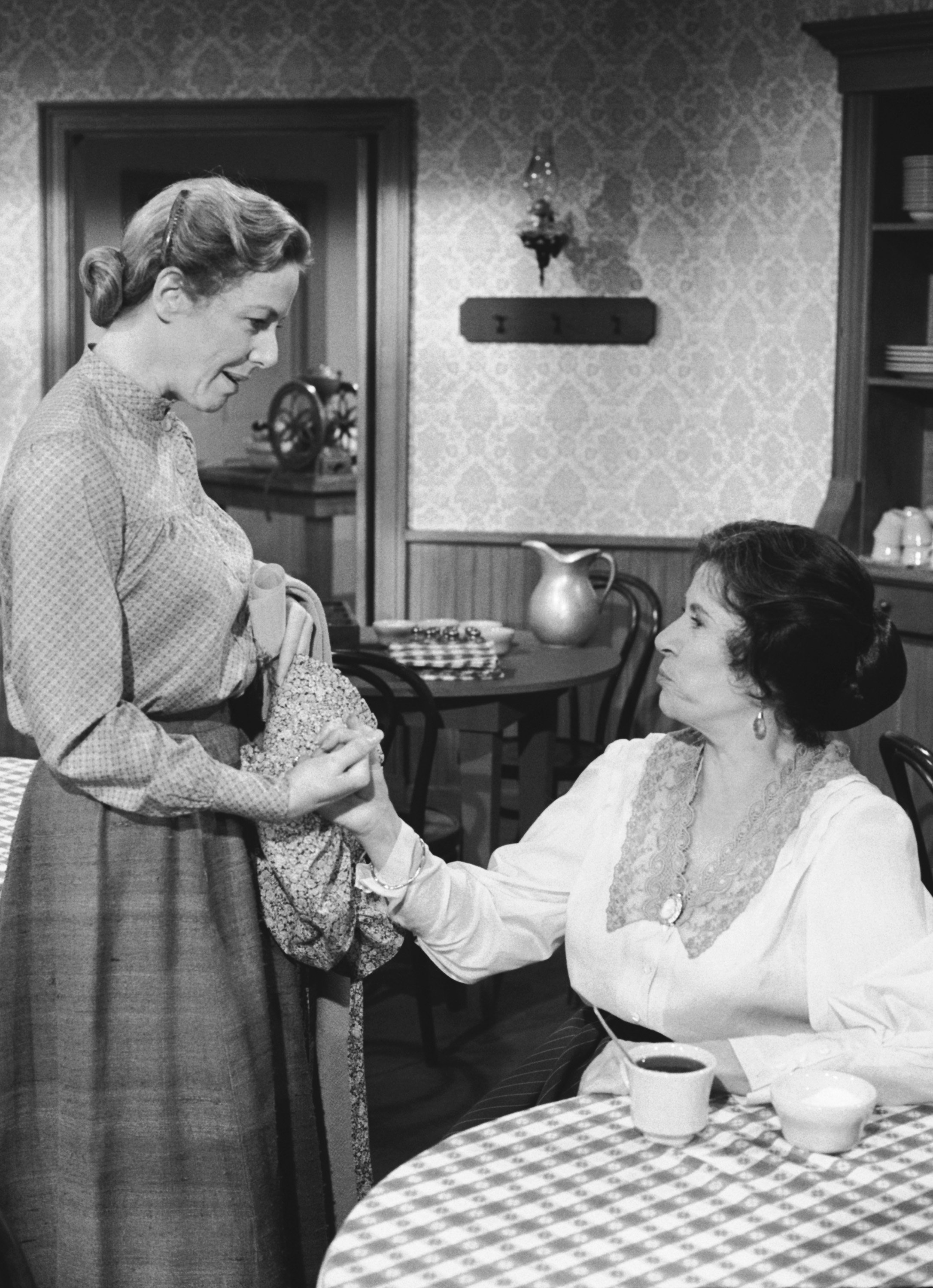 Karen Grassle and Katherine MacGregor of 'Little House on the Prairie'