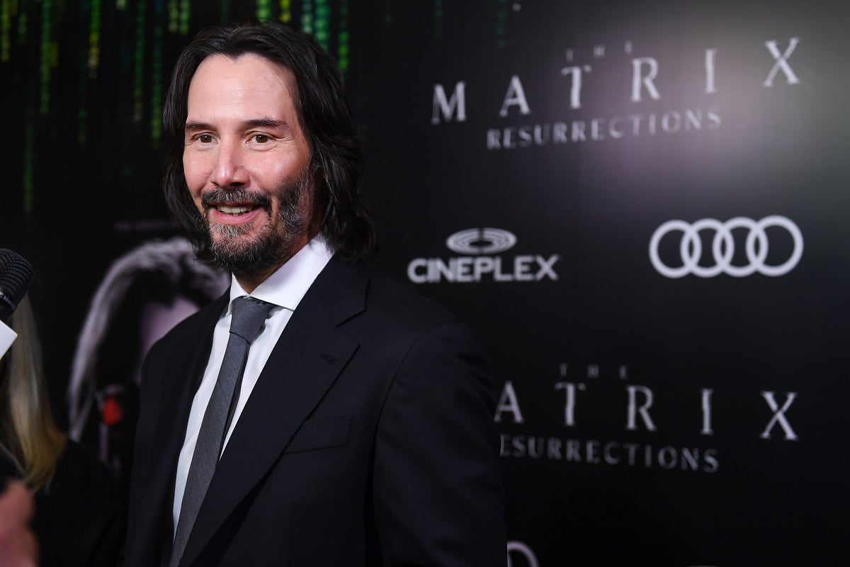 Keanu Reeves smiling