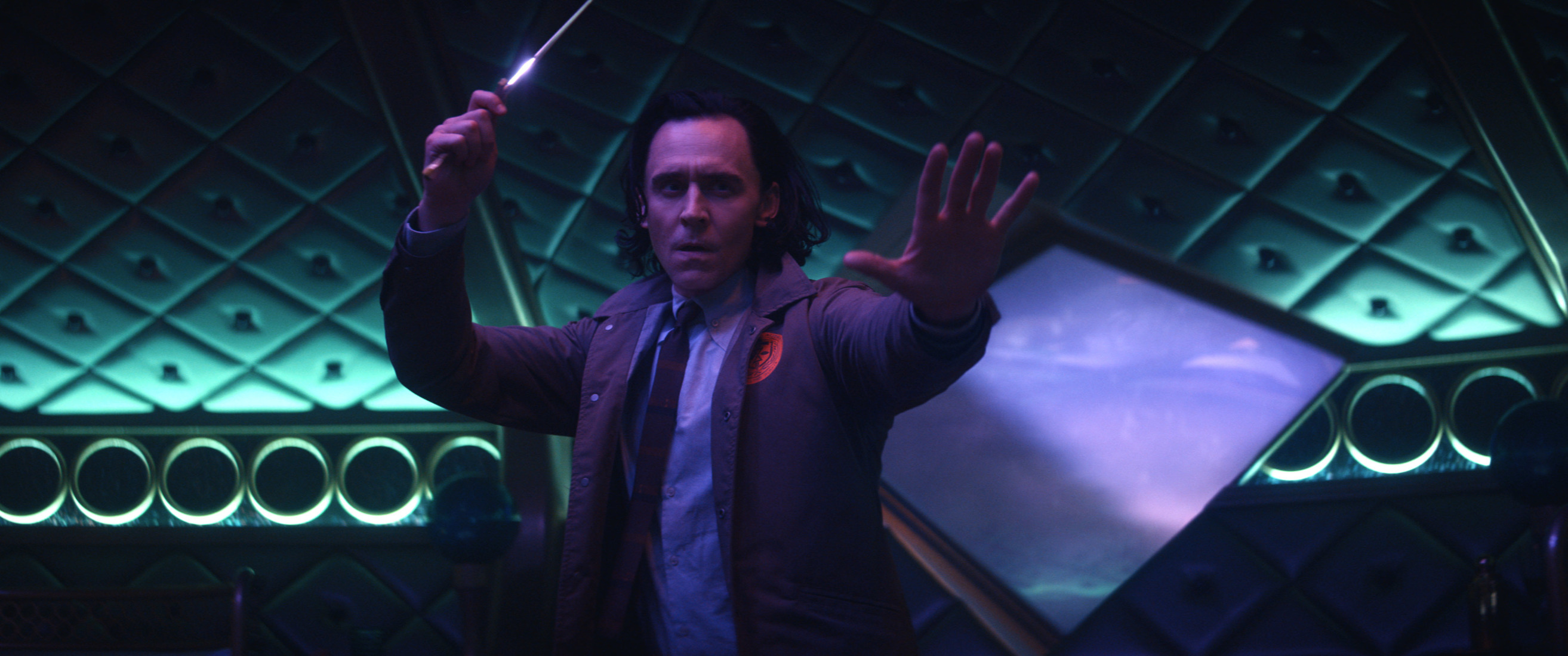 Tom Hiddleston in 'Loki.' He looks like he's ready to fight.