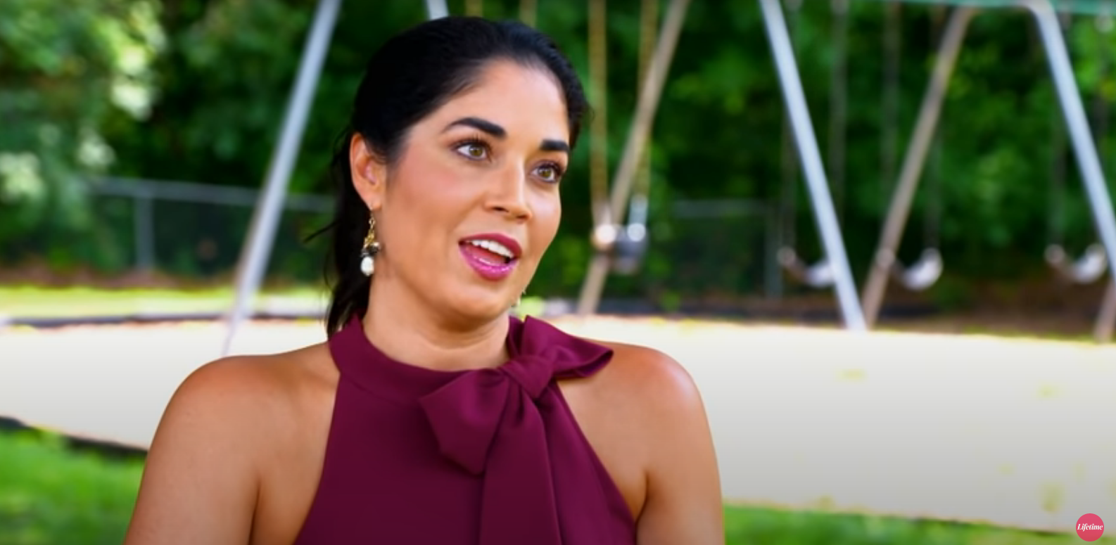 Dr Viviana Coles wearing a halter top in 'Married at First Sight' episode