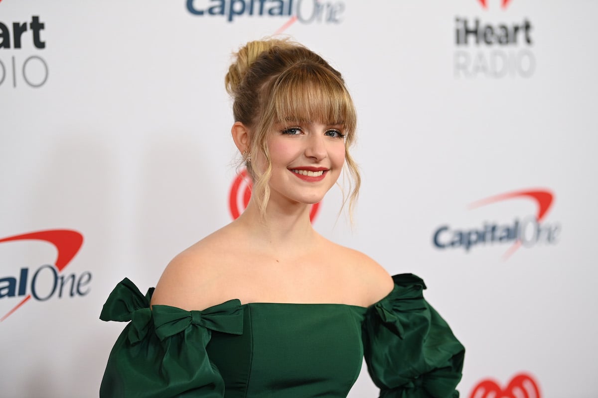 McKenna Grace wears a green dress to the Jingle Ball