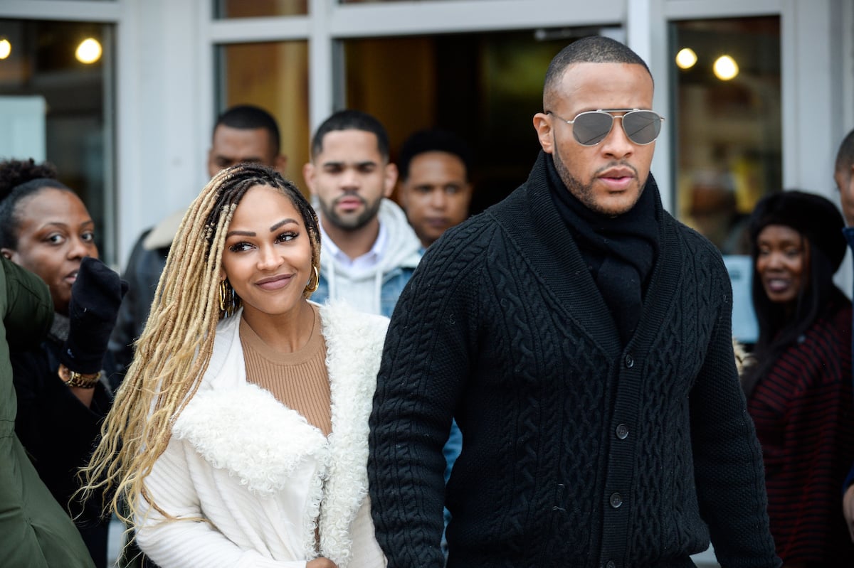 Meagan Good and DeVon Franklin walking