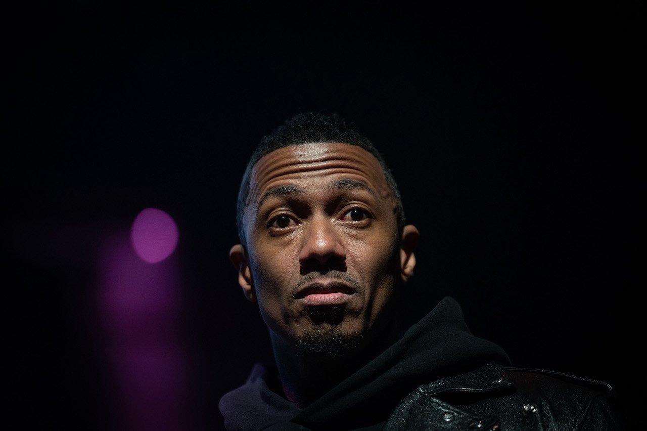 Nick Cannon makes funny face