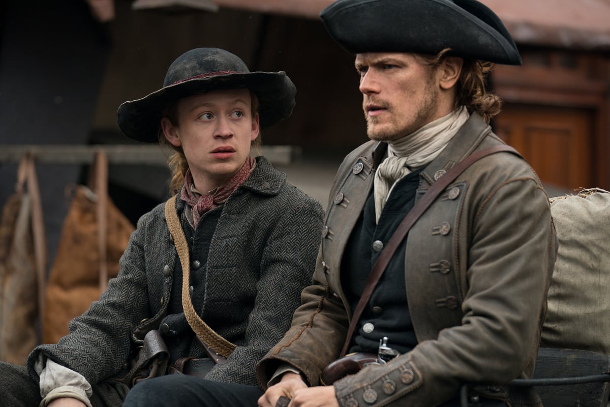 Outlander John Bell as Young Ian and Sam Heughan as Jamie Fraser
