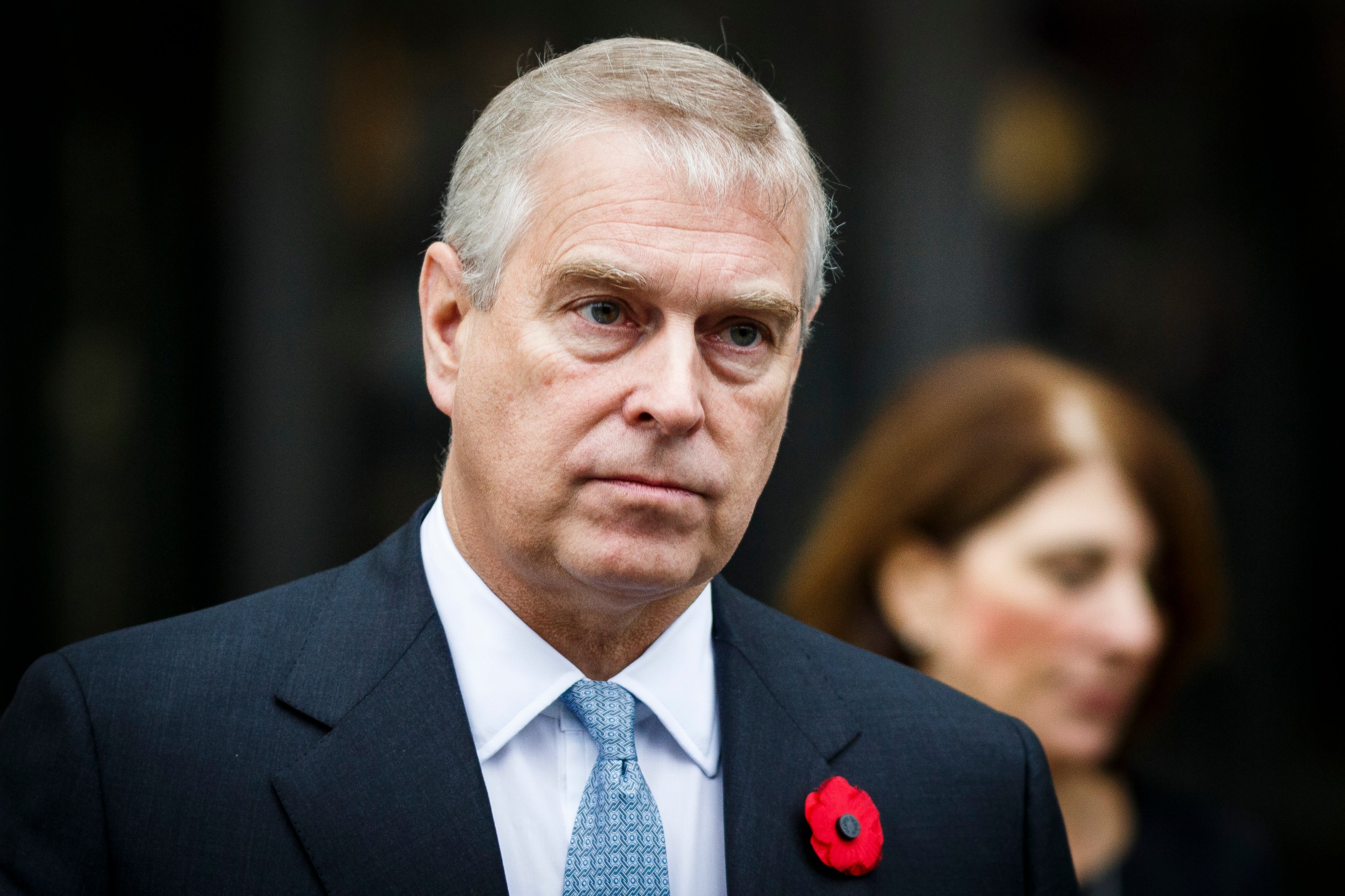 Prince Andrew dressed in a suit at the opening of the Francis Crick Institute