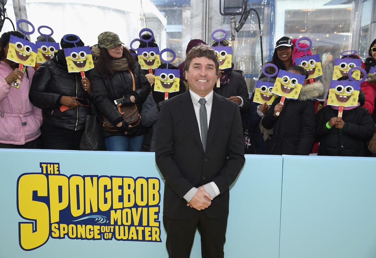 Executive producer Stephen Hillenburg smiles at the World Premiere of "The SpongeBob Movie: Sponge Out Of Water 3D" in 2015