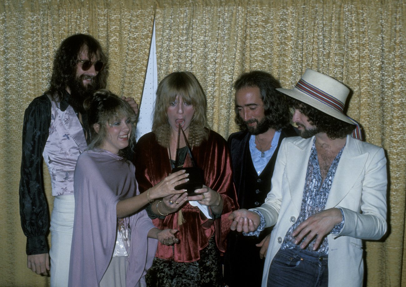 Stevie Nicks and Fleetwood Mac at the 1978 American Music Awards.