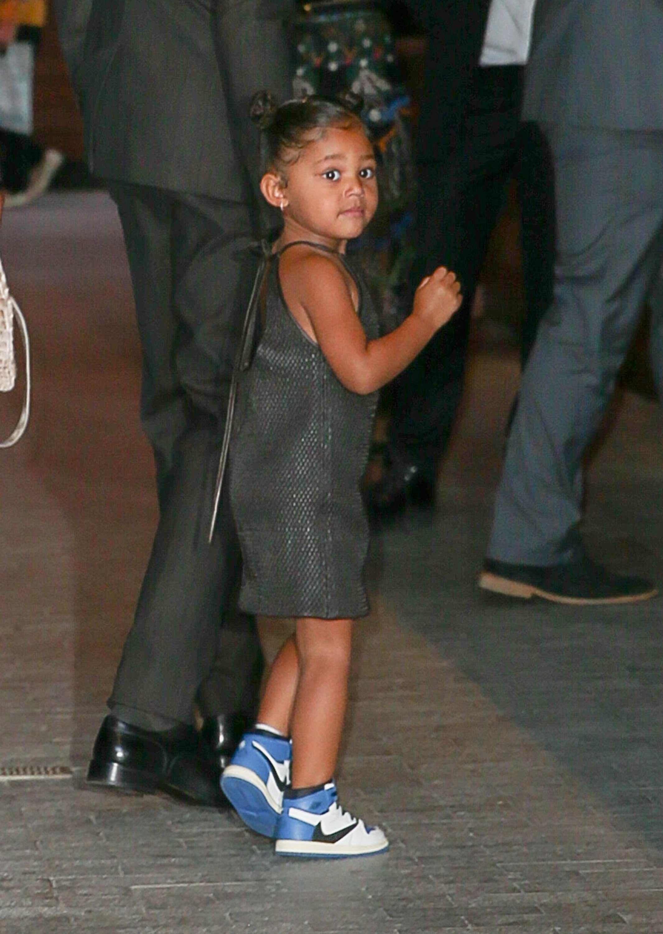 Stormi Webster is seen walking in New York with mom Kylie Jenner