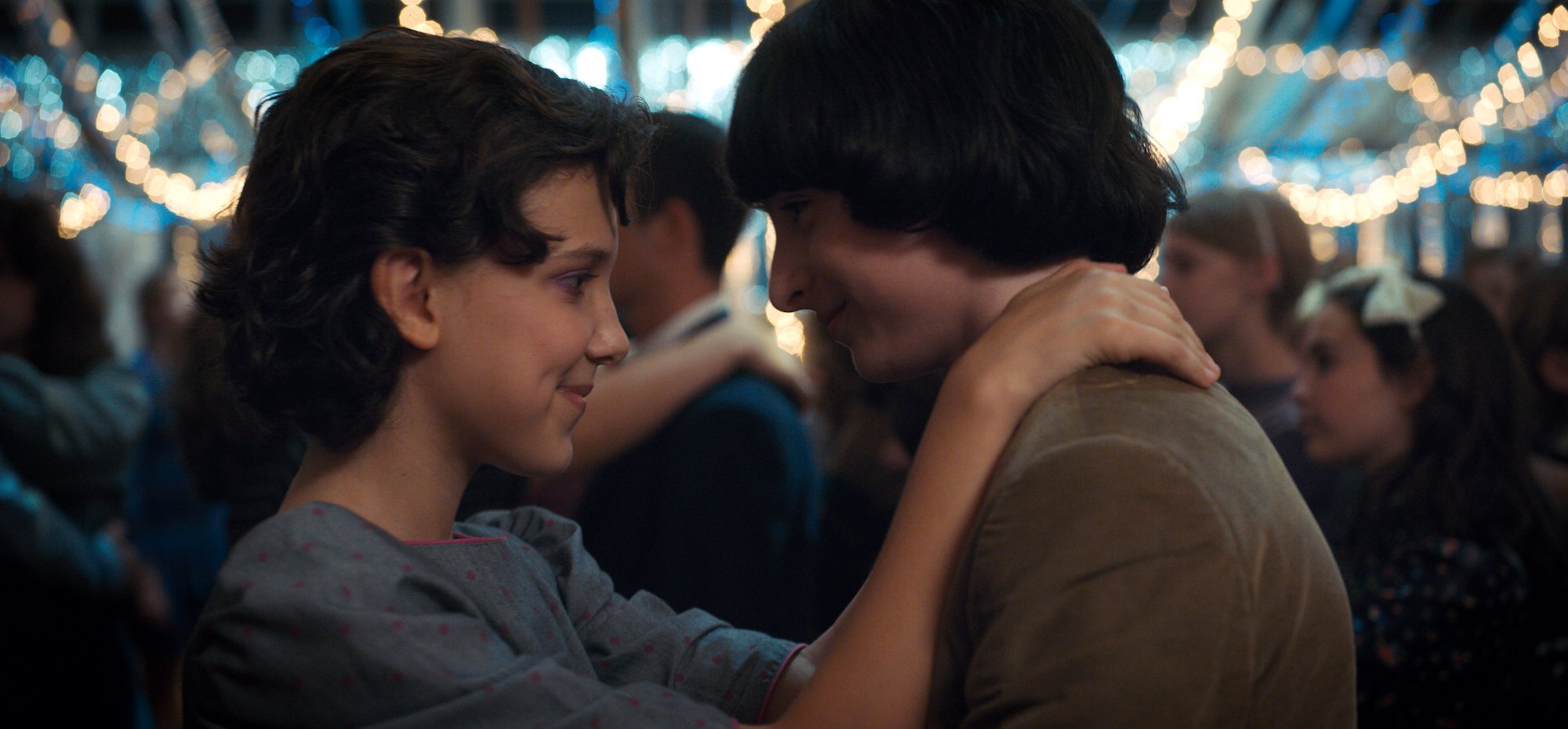 One of the 'Stranger Things' couples, Mike and Eleven, seen here at the school dance, are definitely endgame.