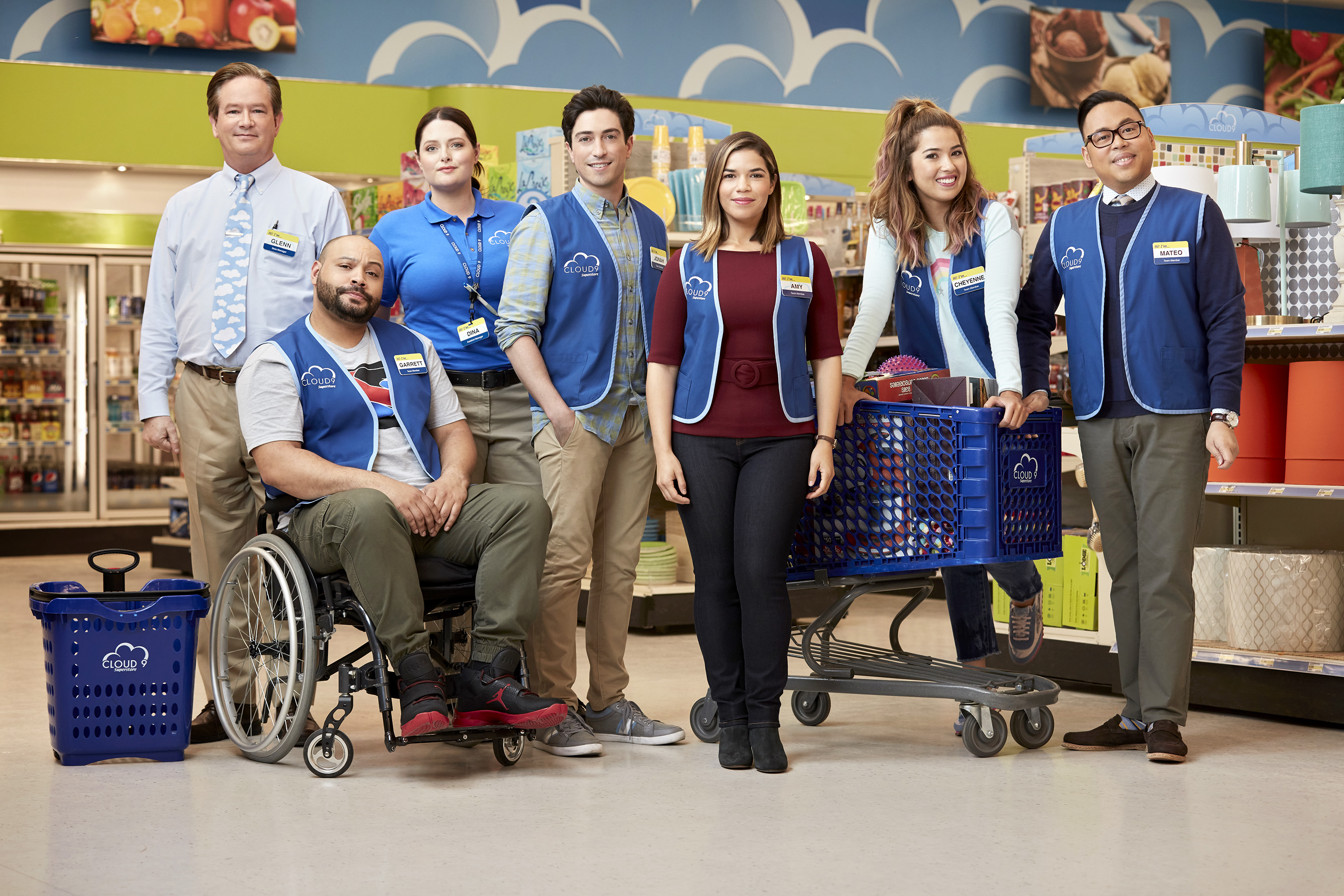 The cast of 'Superstore' appears in a promo photo for season 4