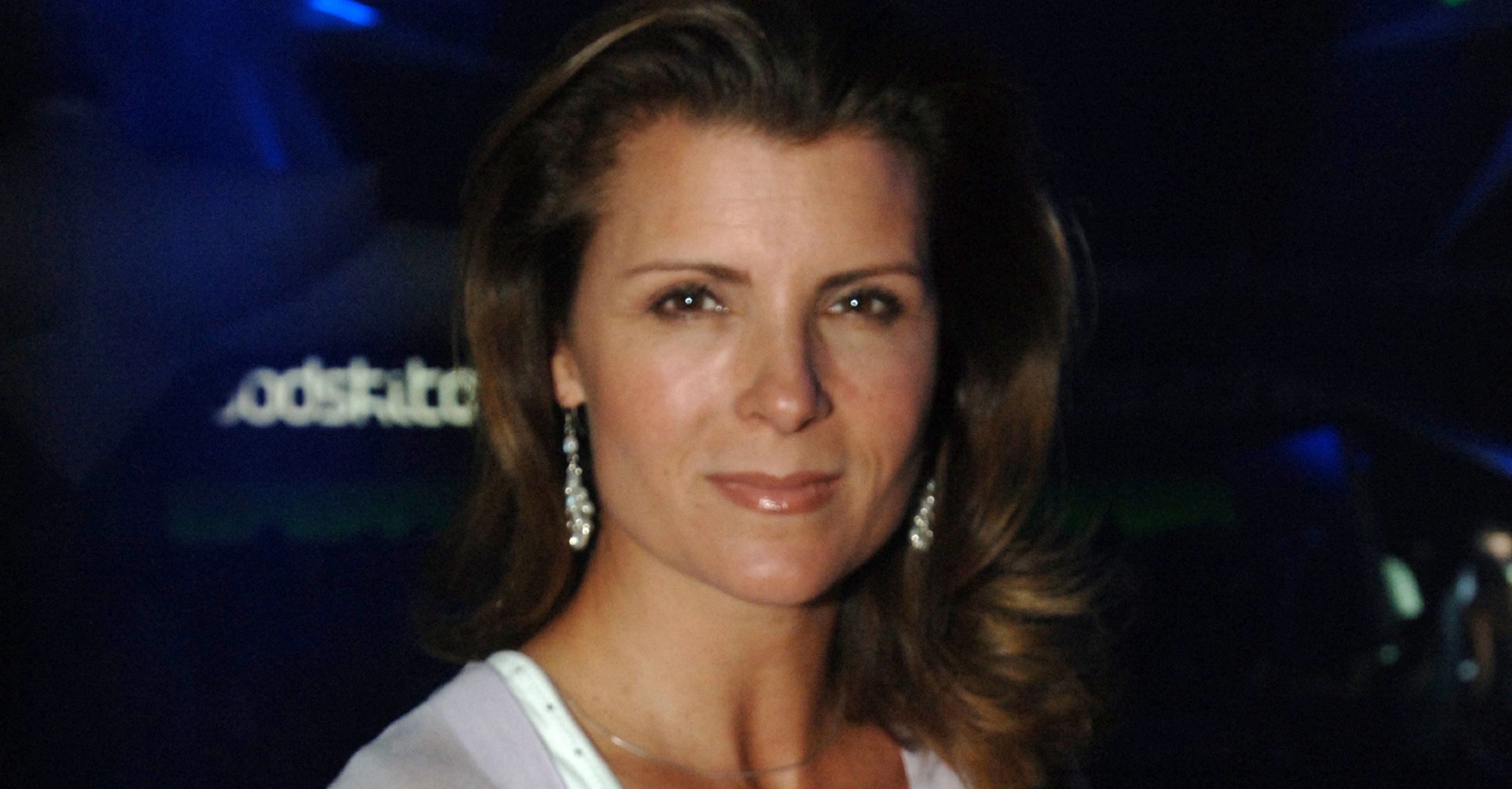 The Bold and the Beautiful star Kimberlin Brown in a white shirt