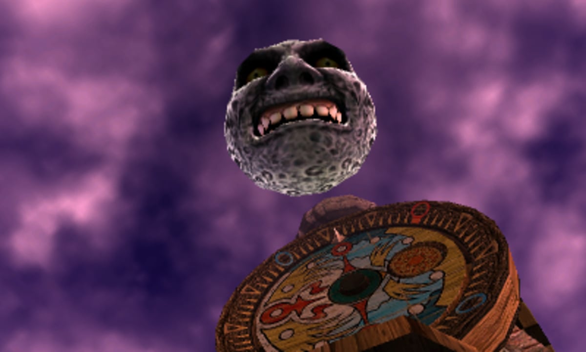 Nintendo's 'The Legend of Zelda: Majora's Mask 3D' moon looming over Clock Town