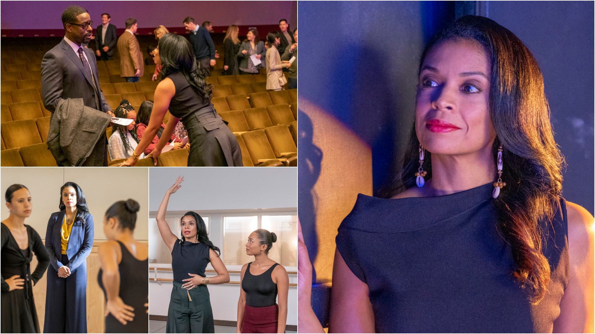 Photo collage of Susan Kelechi Watson as Beth, Sterling K. Brown as Randall, and Jazlyn Martin as Stacey in ‘This Is Us’ Season 6 Episode 6