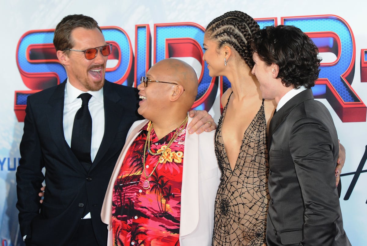 Benedict Cumberbatch, Jacob Batalon, Zendaya and Tom Holland at 'Spider-Man: No Way Home' premiere
