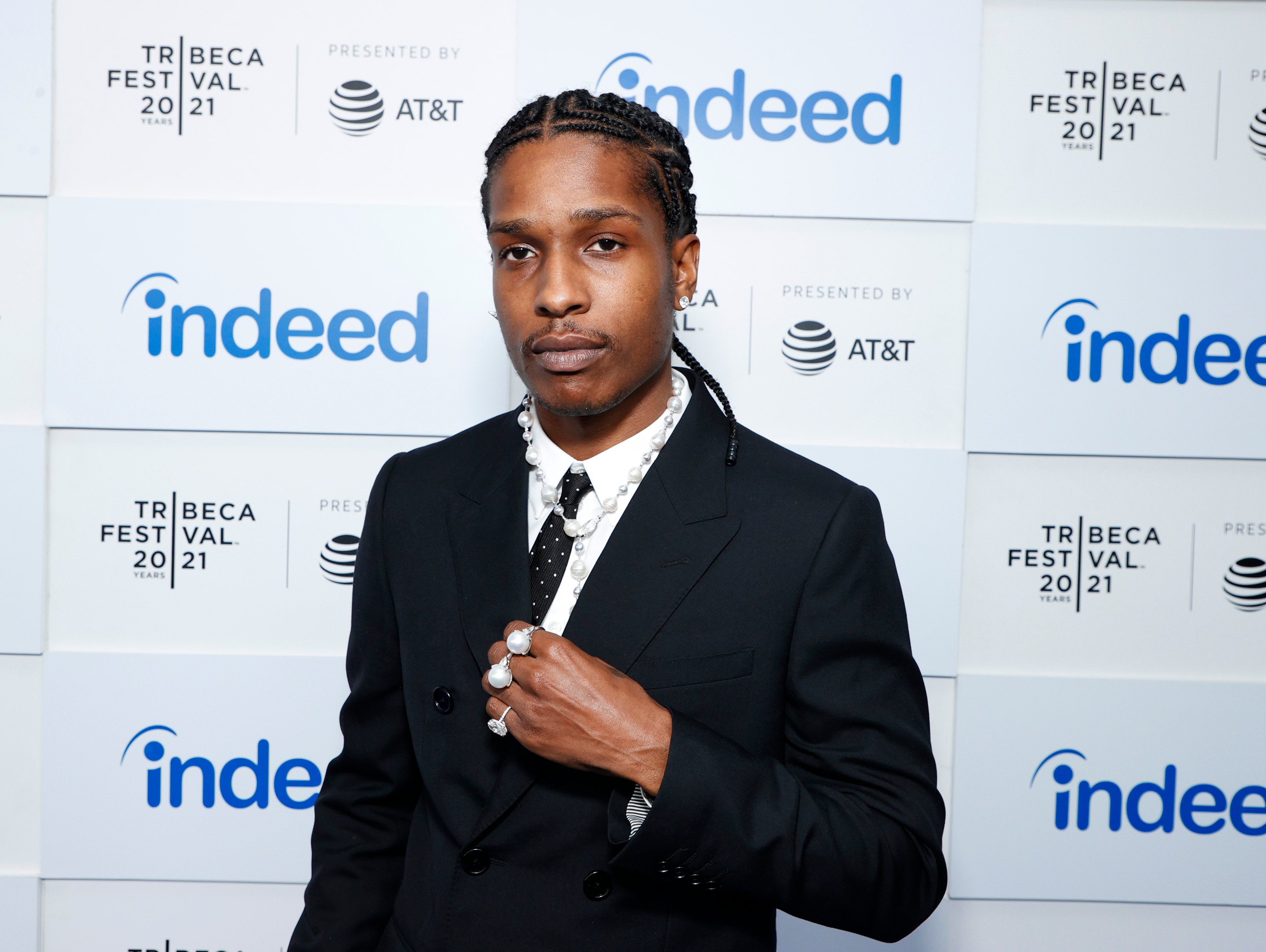 A$AP Rocky wearing a suit