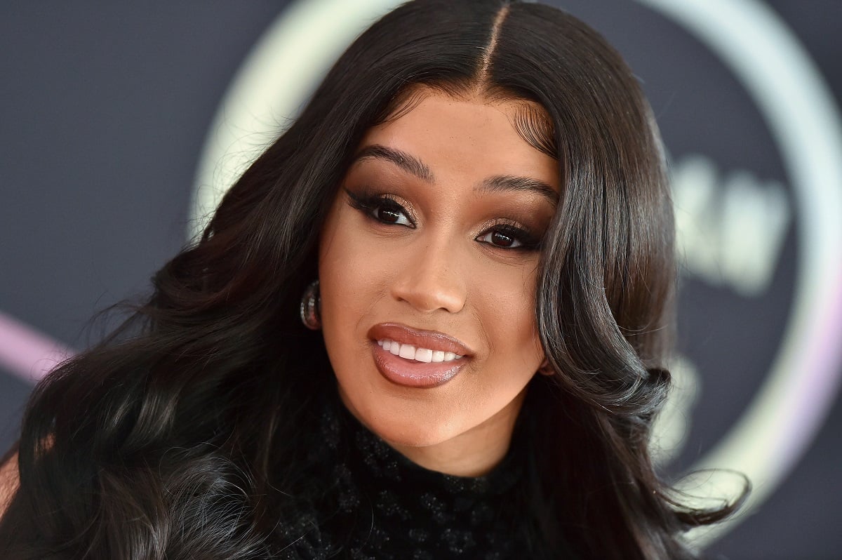 Cardi B looks to the side at the 2021 AMAs