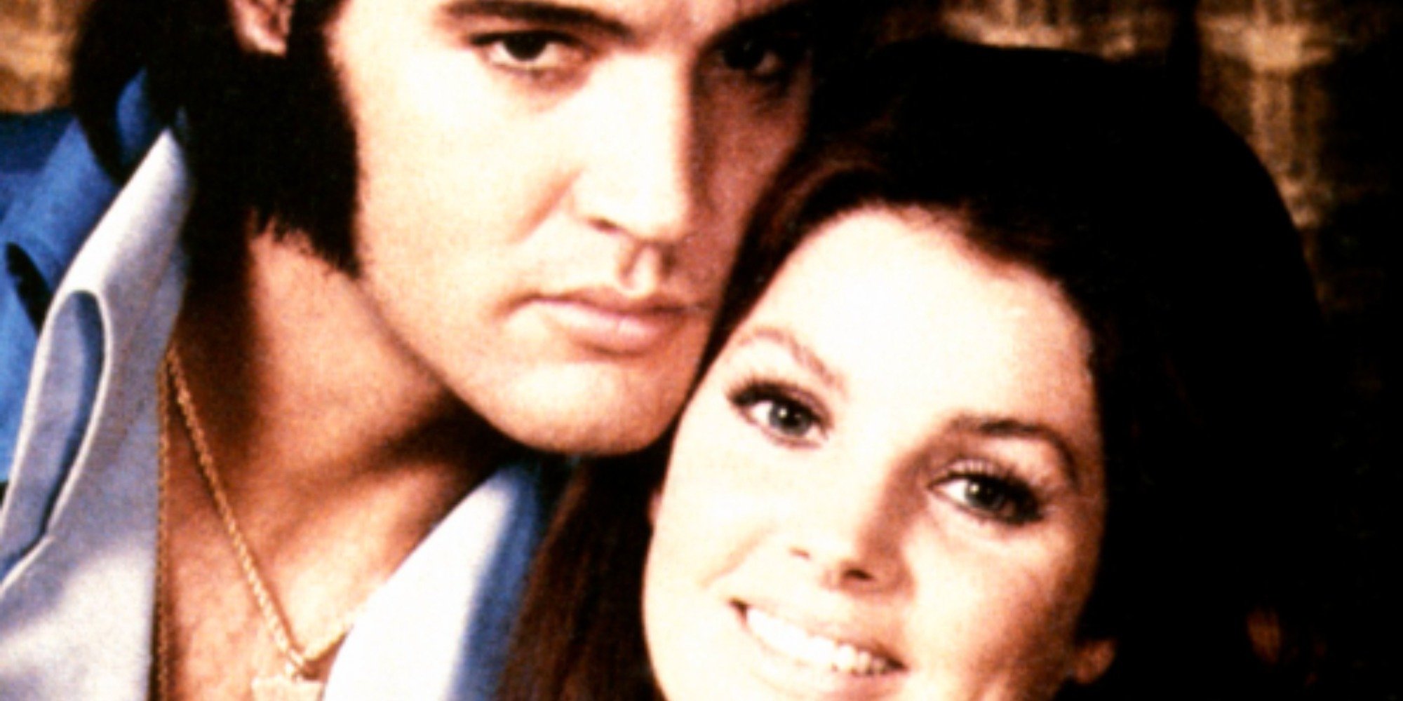 Elvis and Priscilla Presley pose for a 1970 photograph.