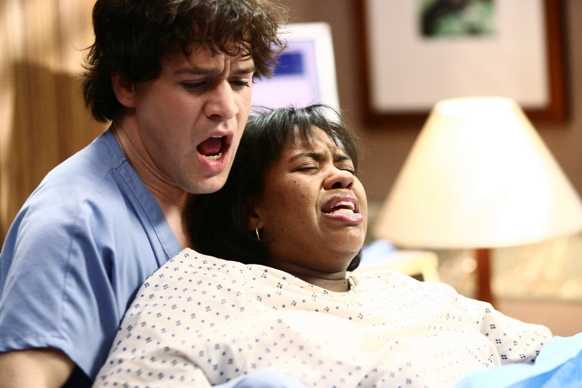 T.R. Knight and Chandra Wilson in the 'vajayjay' episode of 'Grey's Anatomy'