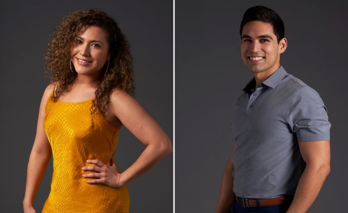 Cast photos for 'Love Is Blind' couple Mallory Zapata and Salvador Perez.