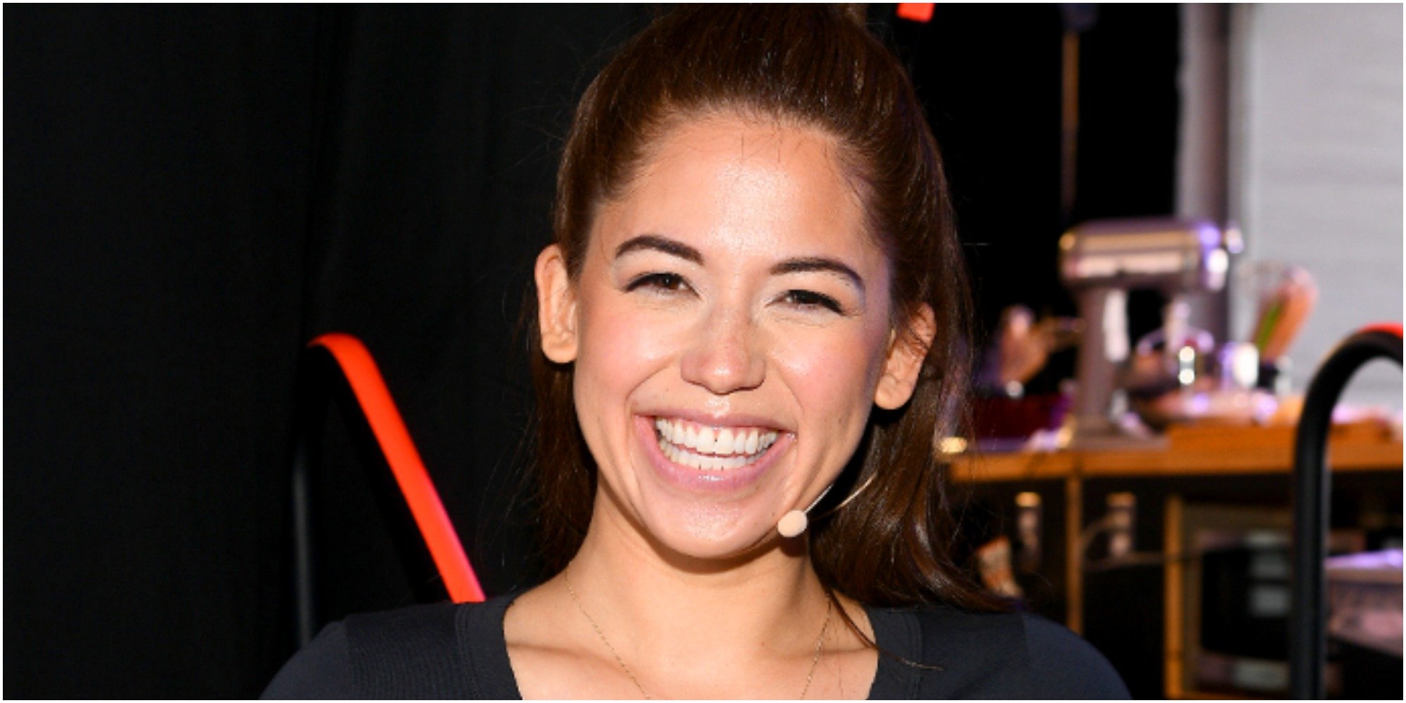 Molly Yeh poses during a discussion for a Food Network event.