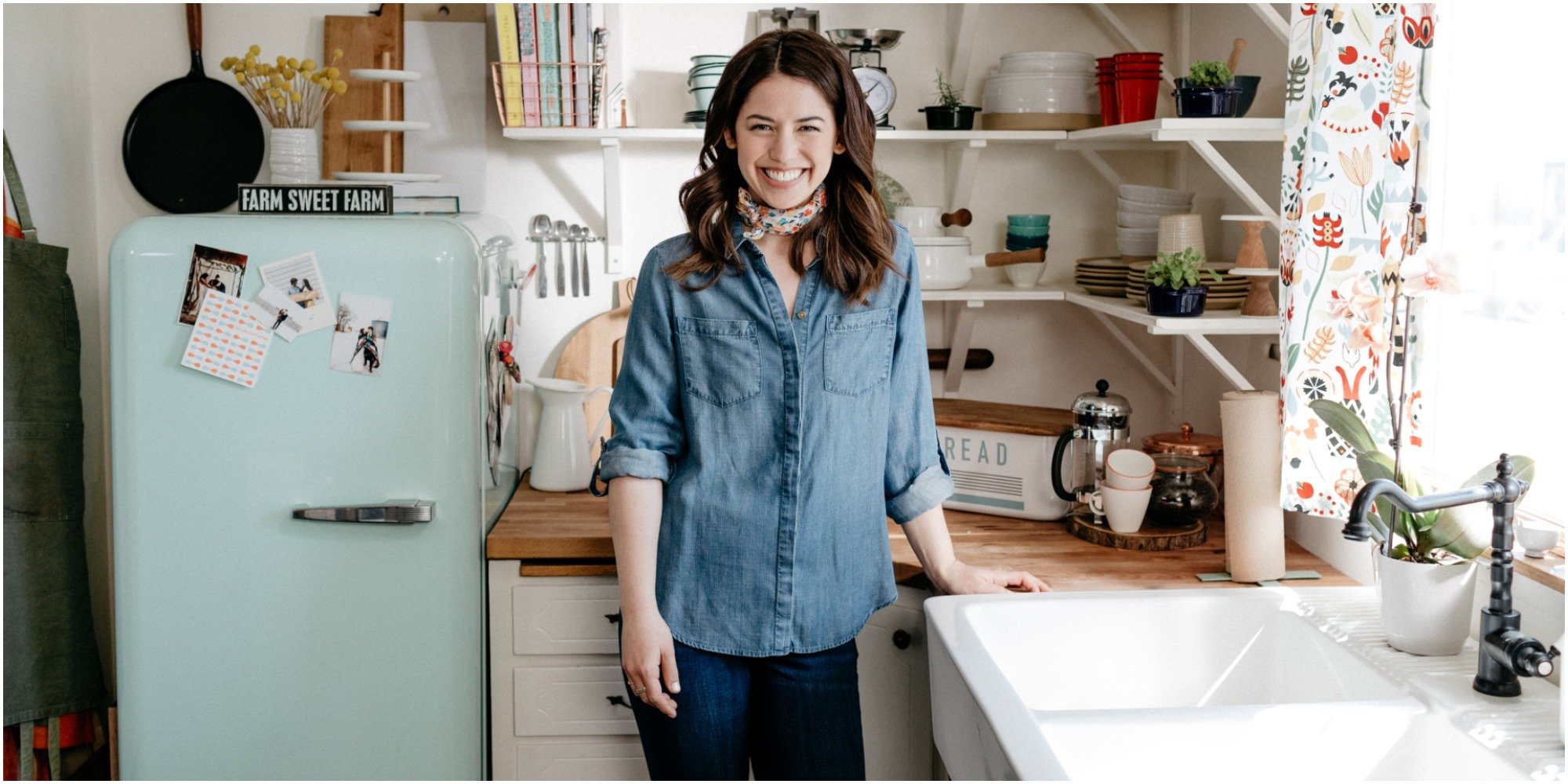 Molly Yeh smiles in a photograph, she stars in Food Network's "Girl Meets Farm."