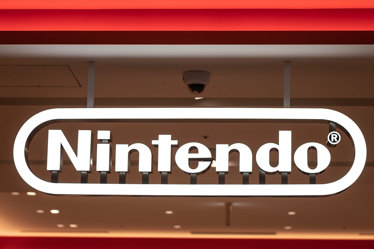 A Nintendo logo at a store in Tokyo.