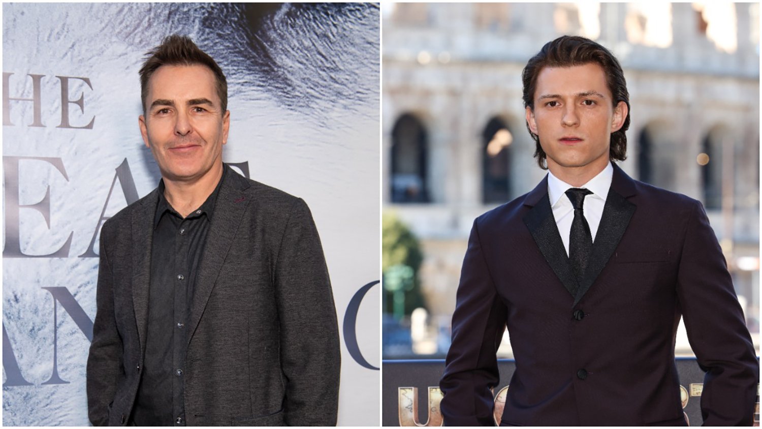 Uncharted voice actor Nolan North at The Great Alaskan Race premiere / Tom Holland at an Uncharted photocall in Rome, Italy