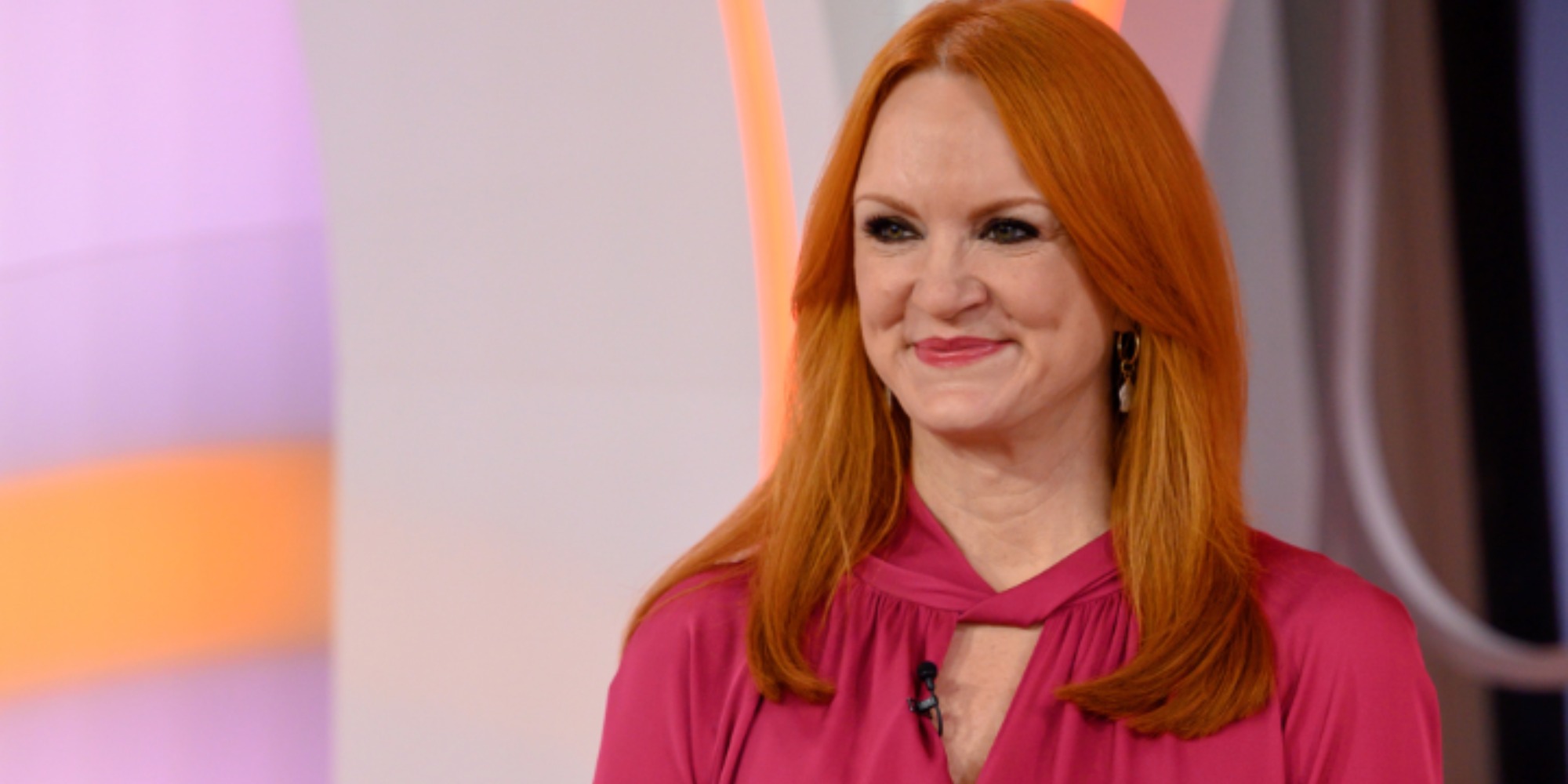 The Pioneer Woman Ree Drummond smiles during an appearance on the Today show while wearing a red shirt.