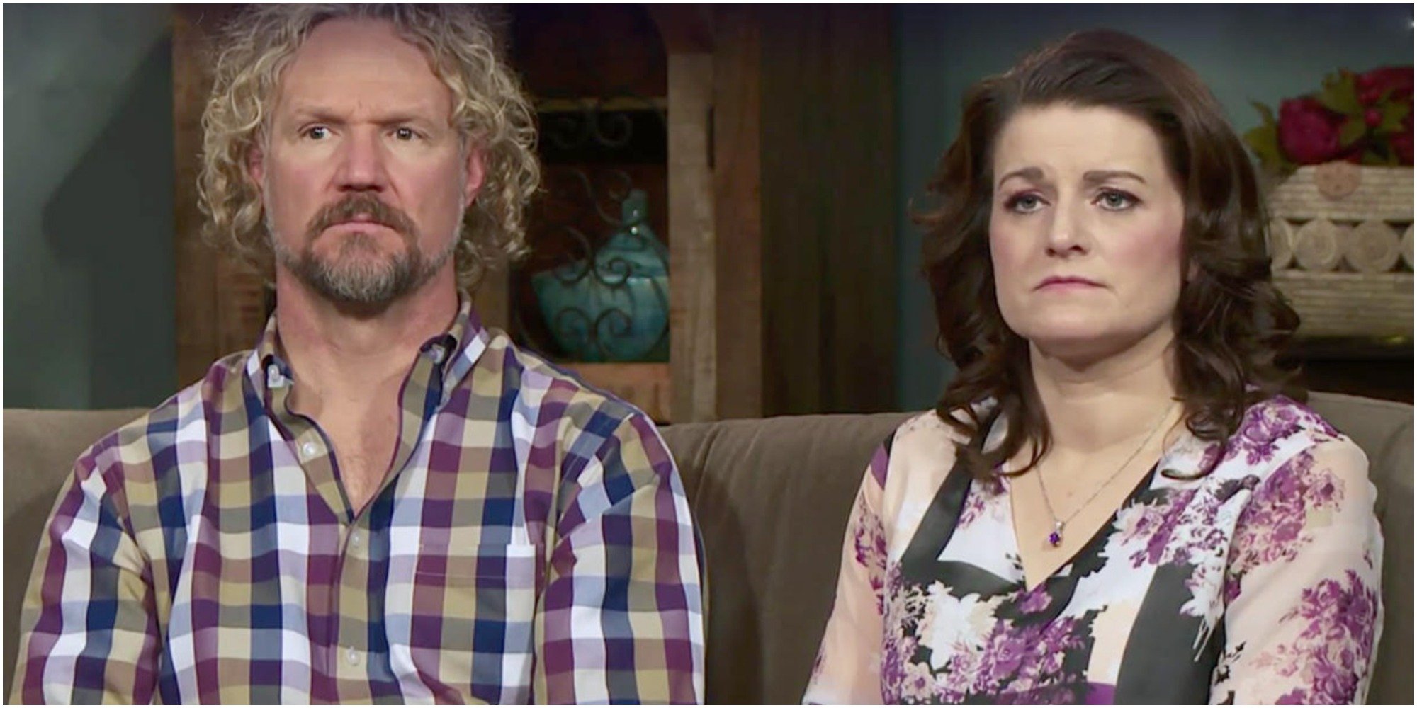 Robyn and Kody Brown are seated during a Sister Wives confessional.