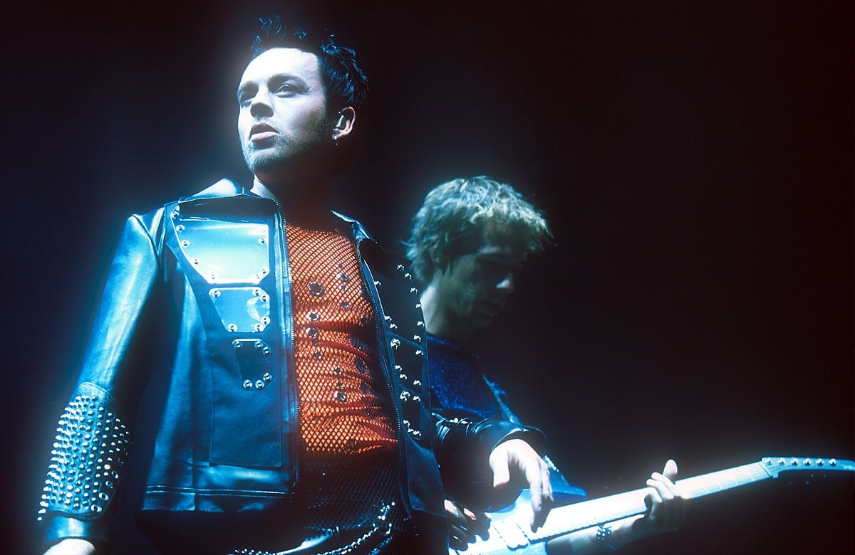 Darren Hayes and Daniel Jones of Savage Garden perform on stage at Melbourne Park in 2000 in Melbourne, Australia.