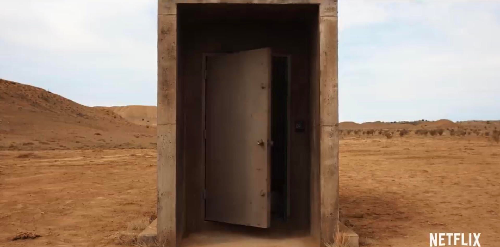 'Stranger Things' Season 4 image of a mystery door in the middle of a desert