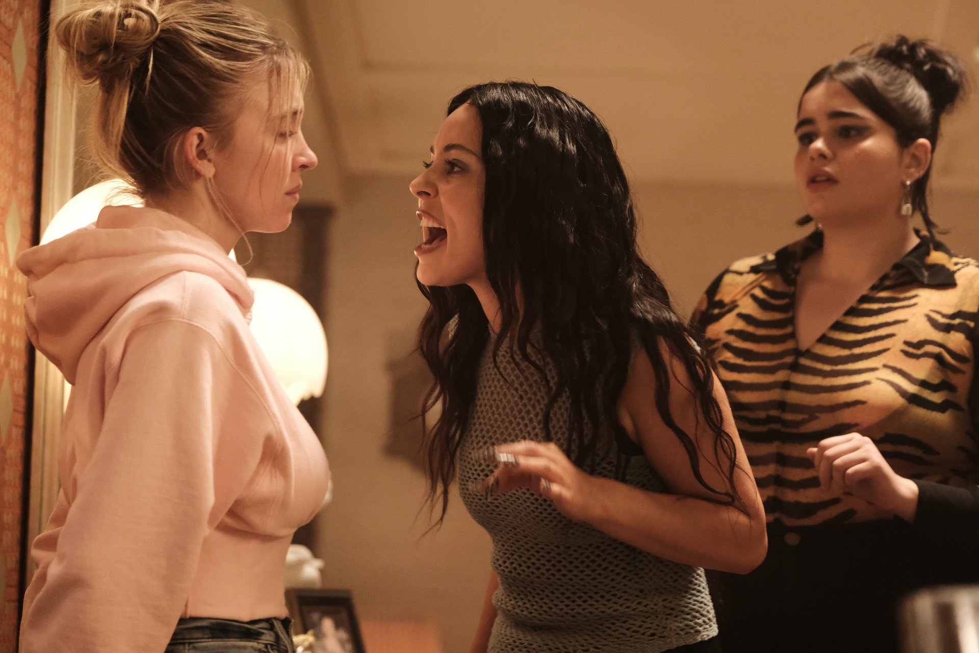 Cassie (Sydney Sweeney), Maddy (Alexa Demie), and Kat (Barbie Ferreira) in the 'Stand Still Like the Hummingbird' episode of 'Euphoria'