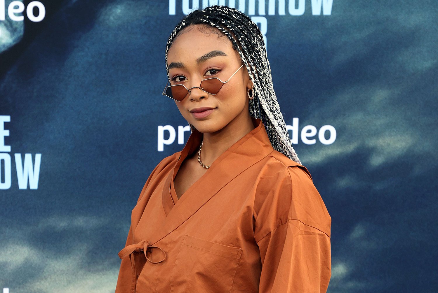 Tati Gabrielle, who plays Braddock in Uncharted, attending the premiere of The Tomorrow War in Los Angeles.
