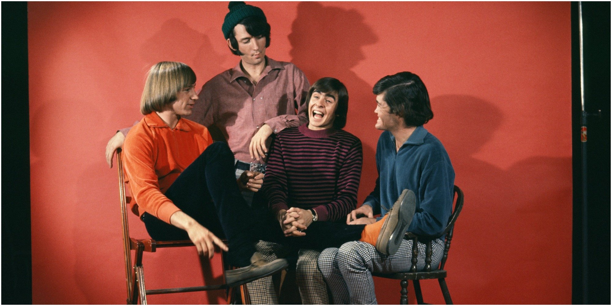 The cast of The Monkees at a photoshoot.